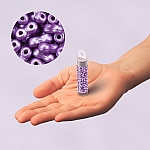 Infinity Two Hole Czech Glass Beads 3x6mm Pastel Lilac 8g