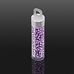 Infinity Two Hole Czech Glass Beads 3x6mm Pastel Lilac 8g