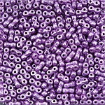 Infinity Two Hole Czech Glass Beads 3x6mm Pastel Lilac 8g