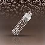 Infinity Czech Glass Beads 4x8mm Pastel Dark Brown Bronze