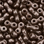 Infinity Czech Glass Beads 4x8mm Pastel Dark Brown Bronze