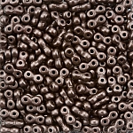 Infinity Czech Glass Beads 4x8mm Pastel Dark Brown Bronze