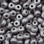 Infinity Czech Seed Beads 4x8mm Matte Metallic Steel 7.5g 