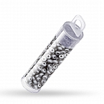 Infinity Czech Seed Beads 4x8mm Matte Metallic Steel 7.5g 