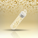 Infinity Two Hole Czech Glass Beads 3x6mm Pastel Cream 8g