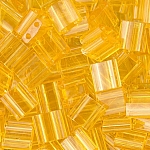 Miyuki Tila Seed Bead Transparent Pale Topaz 5x5mm 7.2g