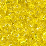 Miyuki Drops Transparent Silver Lined Yellow 3.4mm 25g