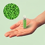 Miyuki Seed Beads Size 15/0 Round Opaque Pea Green 8.2g