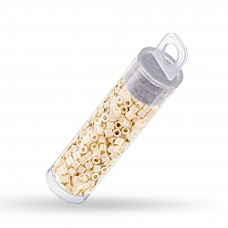 Miyuki Delica Beads Size 8/0 Opaque Cream AB 6.8g Tube