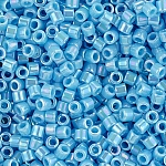 Miyuki Delica Beads Size 10 Opaque Light Blue AB 7.2g