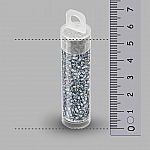 Miyuki Delicas Size 10/0 Transparent Light Grey AB 7.2g