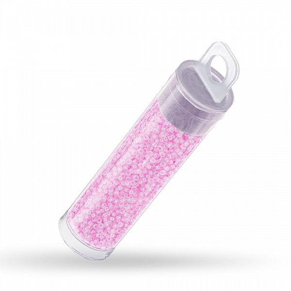 Miyuki Seed Beads Size 15/0 Lined Pale Pink 8.2g Tube