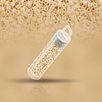 Miyuki Delica Seed Beads Size 10/0 Opaque Cream AB 7.2g