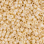 Miyuki Delica Seed Beads Size 10/0 Opaque Cream AB 7.2g