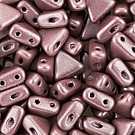 Kheops® Par Puca® Glass Beads Metallic Matt Pink 6mm 9g