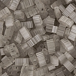 Miyuki Half Tila Seed Beads Silk Pale Grey (5mm) 7.8g