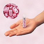 Czech Kheops® Par Puca® Pastel Pink 2 Hole Beads 6mm 9g