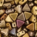 Kheops® Par Puca® Czech Beads Crystal Gold Rainbow 6mm