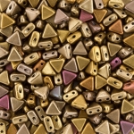 Kheops® Par Puca® Czech Beads Crystal Gold Rainbow 6mm