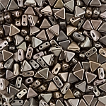 Czech Kheops® Par Puca® Beads Crystal Grey Rainbow 6mm