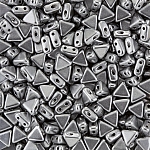 Czech Kheops® Par Puca® 6mm Beads Silver Aluminum Matte