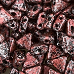 Kheops® Par Puca® 6mm 2 Hole Czech Beads Tweedy Red 9g