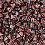 Kheops® Par Puca® 6mm 2 Hole Czech Beads Tweedy Red 9g