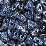 Kheops® Par Puca® Tweedy Blue 6mm 2 Hole Glass Beads 9g