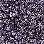 Kheops® Par Puca® Czech 2 Hole Beads Tweedy Violet 6mm