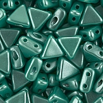 Czech Kheops® Par Puca® Beads Pastel Dark Green 6mm 9g