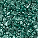 Czech Kheops® Par Puca® Beads Pastel Dark Green 6mm 9g