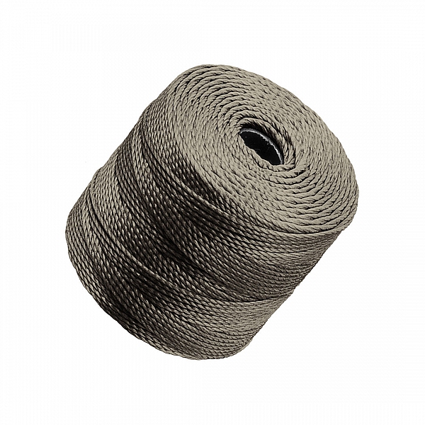 Superlon Tex 400 Jewellery Cord 0.5mm – Stone Grey – 70m Spool
