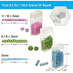 Beadsmith BASIC Elements Glass Seed Beads Kit – 24 Colours with Flip-Top Storage Case