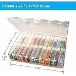 Beadsmith BASIC Elements Glass Seed Beads Kit – 24 Colours with Flip-Top Storage Case