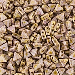 Kheops® Par Puca® Bead Opaque Rose/Gold Ceramic Mix 6mm