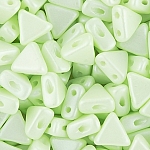 Czech Kheops® Par Puca® 2 Hole Beads Green Pearl 6mm 9g