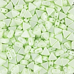 Czech Kheops® Par Puca® 2 Hole Beads Green Pearl 6mm 9g