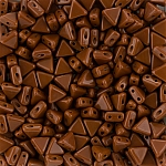 Kheops® Par Puca® 2 Hole Beads Opaque Chocolate 6mm 9g