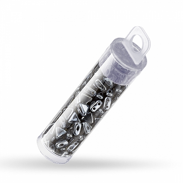 Kheops® Par Puca® Bead 2 Hole Beads Jet Hematite 6mm 9g