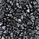 Kheops® Par Puca® Bead 2 Hole Beads Jet Hematite 6mm 9g