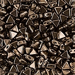 Kheops® Par Puca® 6mm Czech Glass Beads - Jet Copper 9g