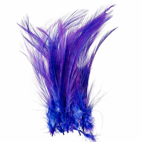 Dyed Purple-Blue Craft Feathers 120mm – Pack of 20