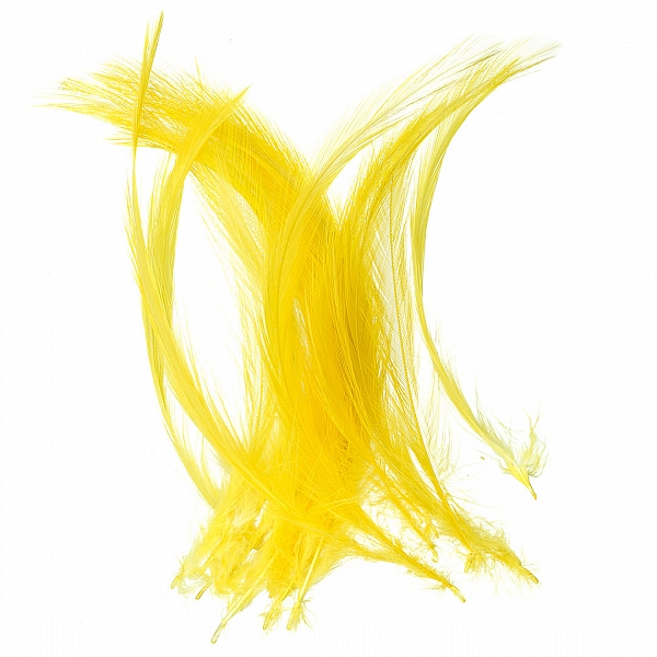 Dyed Yellow Craft Feathers 120mm – Pack of 20