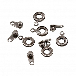 Silver Tone Snap Lock Clasps – Pack of 5 Pairs