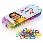 Mini Hair Elastics Kit – Soft Colour Bands with Organised Case