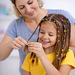 Mini Hair Elastics Kit – Soft Colour Bands with Organised Case