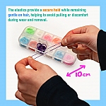 Mini Hair Elastics Kit – Soft Colour Bands with Organised Case