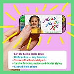 Mini Hair Elastics Kit – Soft Colour Bands with Organised Case