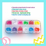 Mini Hair Elastics Kit – Soft Colour Bands with Organised Case