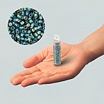 Toho 15 Beads Inside-Colour Crystal/Prairie Green Lined